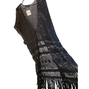 Crochet Sweater Cardigan Swim Cover  3X Plus  Cap Sleeve  Forever 21 RR10491